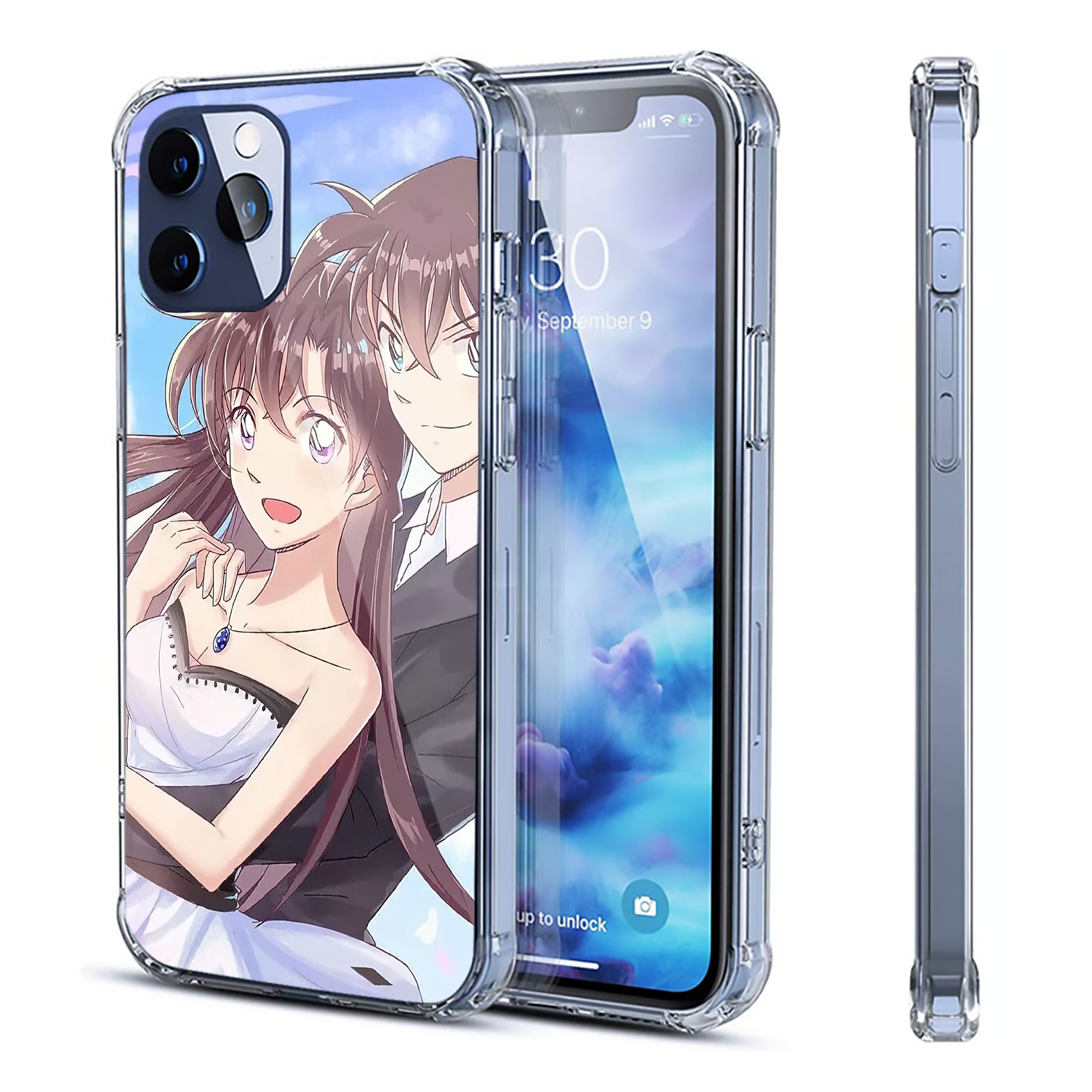 （画像用） 名探偵コナン Detective Conan 【iPhone 12シリーズ対応】透明スマホケース（クリアソフトケース）